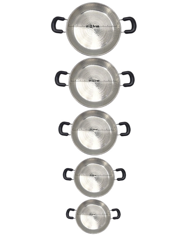 Şehzademutfak 5'li Siyah Kulplu Alüminyum El Yapımı Tava Set