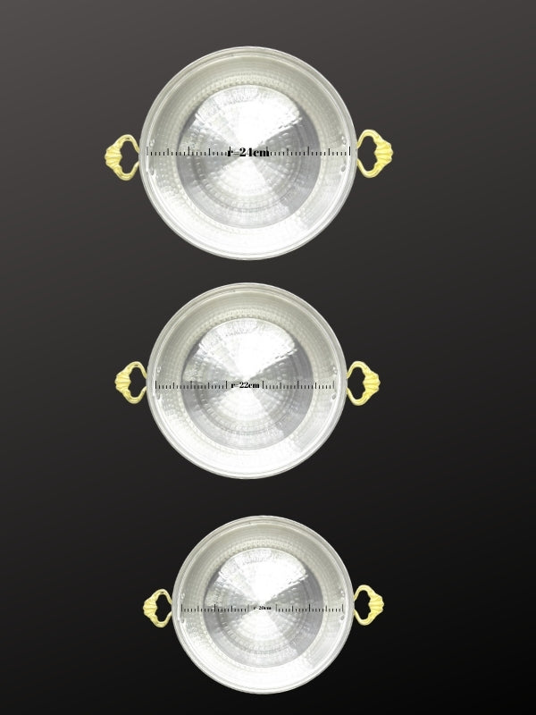 Şehzademutfak Bakır Görünümlü Alüminyum 3'lüyumurta Tava Seti